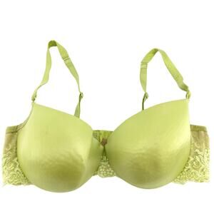 Cacique Floral Lace Push Up Bra Adjustable Strap Padded Comfy Yellow 42DD